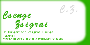csenge zsigrai business card
